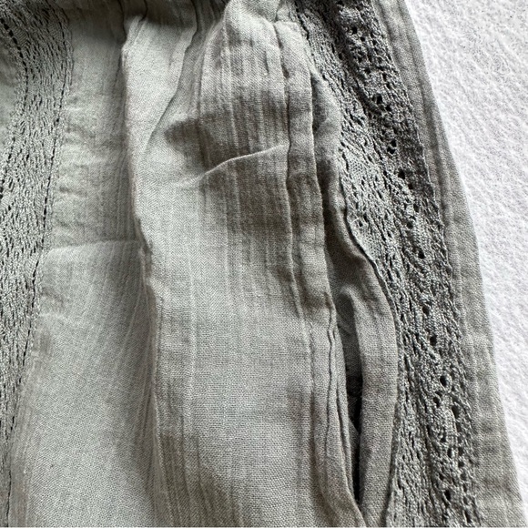 Free People Beach Shorts Embroidered Lace Drawstring Gray Oversized Short Small - Picture 7 of 10